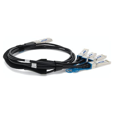 AddOn Networks QSFP-4SFP25G-CU15MAO InfiniBand/fibre optic cable 59.1" (1.5 m) QSFP28 4xSFP28 Black, Silver
