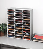Fellowes 25061 literature rack 36 shelves Gray, White