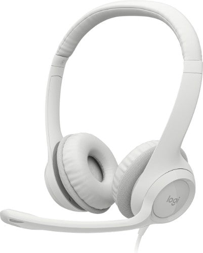 Logitech 981-001285 headphones/headset Wired Head-band Office/Call center USB Type-A White
