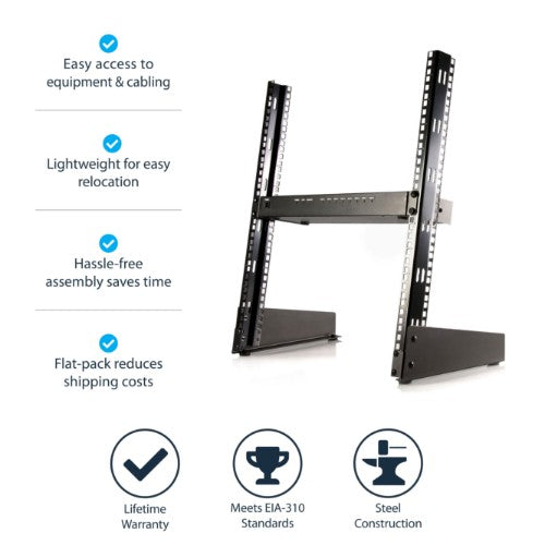 StarTech.com RK12OD rack cabinet 12U Freestanding rack Black - Buy IT Solutions