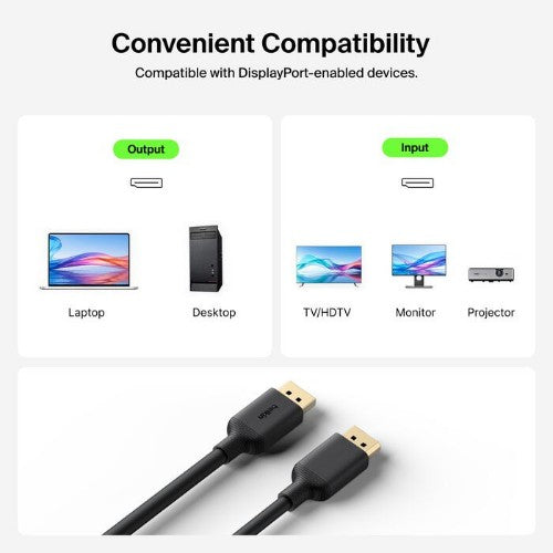 Belkin AVZ002-2M DisplayPort cable 78.7" (2 m) Black