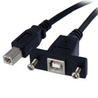 StarTech.com USBPNLBFBM1 USB cable USB 2.0 11.8" (0.3 m) USB B 0.48 Gbit/s Black