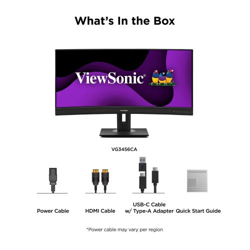 Viewsonic VG Series VG3456CA computer monitor 34" 3440 x 1440 pixels UltraWide Quad HD LED Black