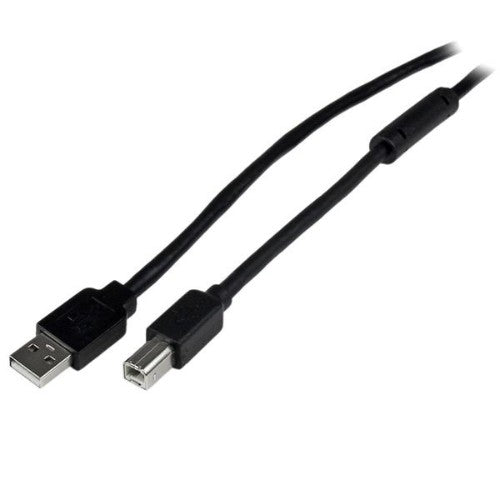 StarTech.com USB2HAB65AC USB cable USB 2.0 787.4" (20 m) USB A USB B 0.48 Gbit/s Black