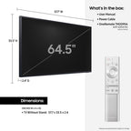 Samsung Qn65Lst7Dafxza The Terrace Lst7D Qn65Lst7Daf 65" Smart Led-Lcd Tv 4K Uhdtv High Dynamic Range (Hdr) Titan Black