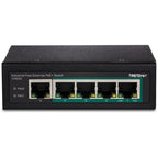 Trendnet TI-PE50 network switch Unmanaged Fast Ethernet (10/100) Power over Ethernet (PoE) Black
