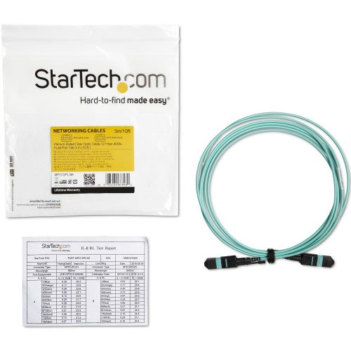 StarTech.com MPO12PL3M InfiniBand/fibre optic cable 118.1" (3 m) MPO/MTP Aqua color