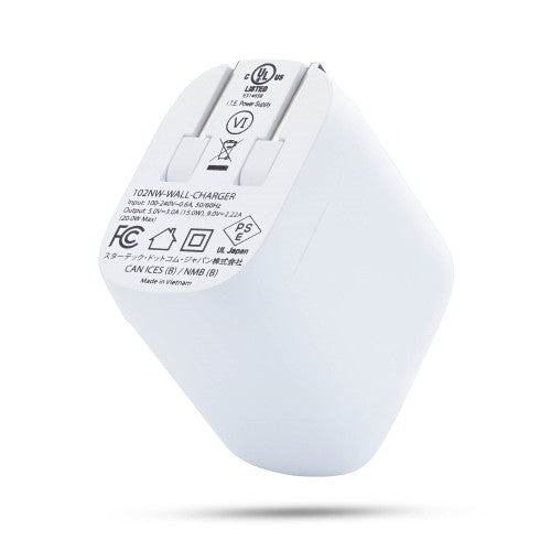 StarTech.com 102NW-WALL-CHARGER mobile device charger Universal White AC Fast charging Indoor