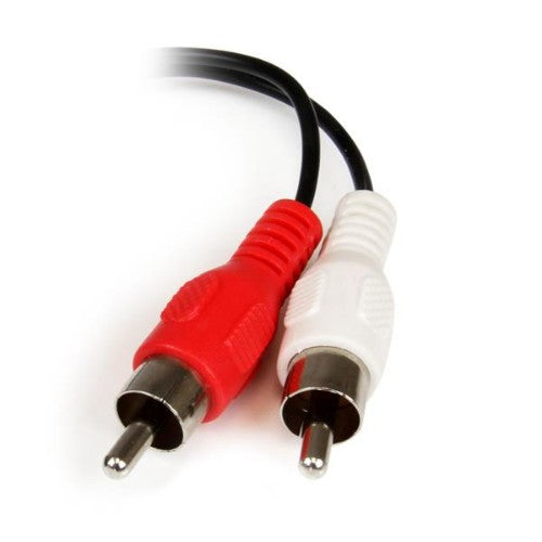 StarTech.com 0.152m 3.5mm - 2xRCA m/f audio cable 5.98" (0.152 m) Black