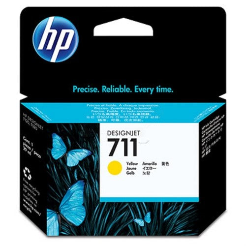 CZ136A (711) Ink cartridge yellow, 29ml, Pack qty 3