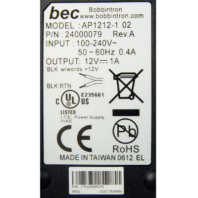 Digi 76000736 power adapter/inverter 12 W Black