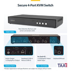 StarTech.com CK4-P104 KVM switch Black