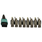 Tripp Lite N844X-02M-8L-P InfiniBand/fibre optic cable 78.7" (2 m) MPO/MTP 4x LC OFNR Aqua color, Beige, Black