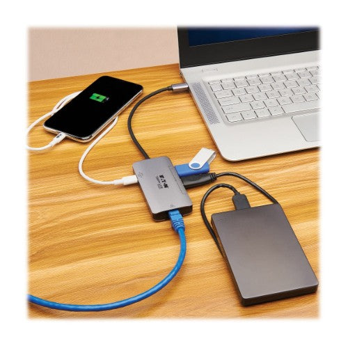 Tripp Lite U460-003-3AGALC laptop dock/port replicator USB 3.2 Gen 1 (3.1 Gen 1) Type-C Gray