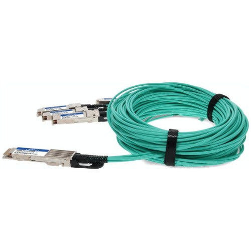 AddOn Networks Q400G-4Q56G-AOC2M-AO InfiniBand/fibre optic cable 78.7" (2 m) QSFP-DD 4x QSFP56 Turquoise