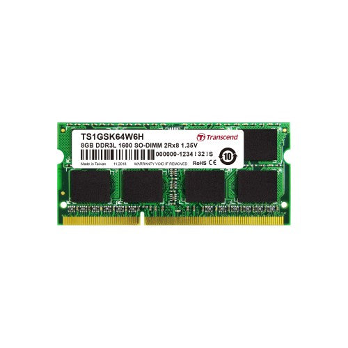 Transcend TS1GSK64W6H memory module 8 GB 1 x 8 GB DDR3