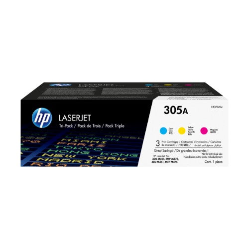 CF370AM (305A) Toner MultiPack, 2.6K pages, Pack qty 3