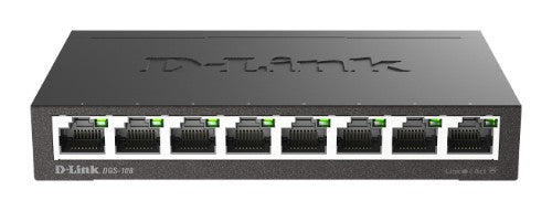 D-Link DGS-108 network switch Unmanaged L2 Gigabit Ethernet (10/100/1000) Desktop Black - Buy IT Solutions