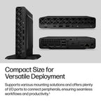 HP EliteDesk 8 Mini G2i Desktop Next Gen AI PC Wolf Pro Security Edition Copilot+ PC 325 16 GB DDR5-SDRAM 256 GB SSD Windows 11 Pro Mini PC