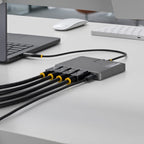 StarTech.com QUAD-USB-DP-ADAPT laptop dock/port replicator Wired USB 3.2 Gen 1 (3.1 Gen 1) Type-C Gray