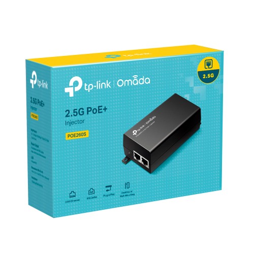 TP-Link Omada POE260S PoE adapter 2.5 Gigabit Ethernet, Fast Ethernet, Gigabit Ethernet