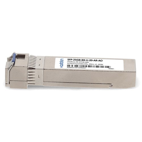 AddOn Networks Arista Networks Compatible TAA 25GBase-BX SFP28 Transceiver (SMF, 1270nmTx/1330nmRx, 20km, LC, DOM) network transceiver module Fiber optic 25000 Mbit/s