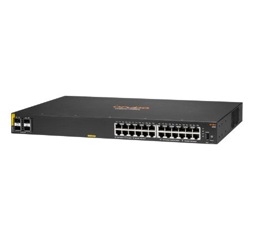 HPE Aruba Networking CX 6100 24G Class4 PoE 4SFP+ 370W Managed L3 Gigabit Ethernet (10/100/1000) Power over Ethernet (PoE) 1U Black
