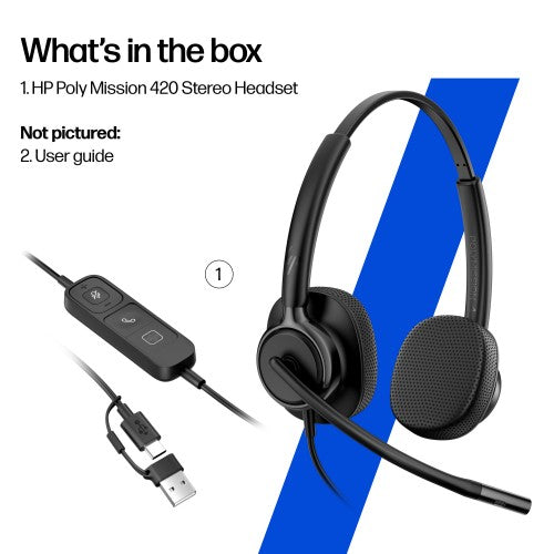 HP Poly Mission 415 Monaural USB Wired Headset