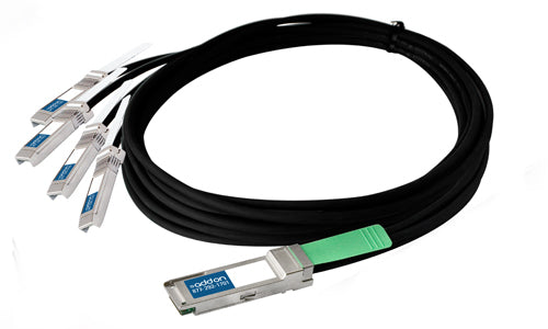 AddOn Networks QSFP+/4xSFP+, 3m InfiniBand/fibre optic cable 118.1" (3 m) QSFP+ 4 x SFP+ Black