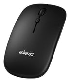Adesso WKB-7300CB keyboard Mouse included Home/Office RF Wireless QWERTY US English Black, Gray