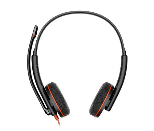 HP Poly Blackwire 3225 Stereo Headset +USB-C/A Adapter TAA