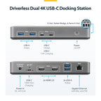 StarTech.com 196N-USBC-DOCK laptop dock/port replicator Wired USB 3.2 Gen 2 (3.1 Gen 2) Type-C Gray