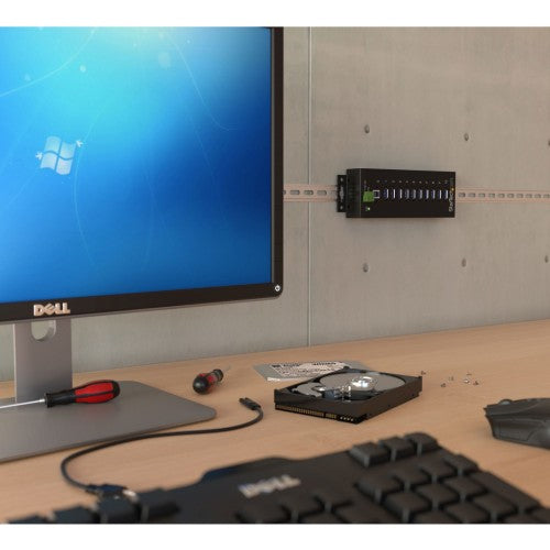 StarTech.com ST1030USBM interface hub USB 3.2 Gen 1 (3.1 Gen 1) Type-B 5000 Mbit/s Black