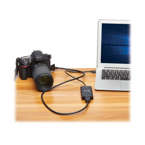 Eaton U444-H4K6-CAP video cable adapter 11.8" (0.3 m) USB Type-A HDMI Black