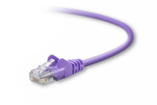Belkin Cat5e, 25ft, 1 x RJ-45, 1 x RJ-45, Purple networking cable 300" (7.62 m)