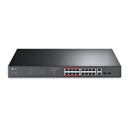 TP-Link TL-SL1218MP network switch Unmanaged Fast Ethernet (10/100) Power over Ethernet (PoE) Black