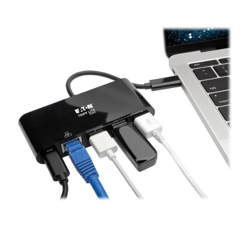 Tripp Lite U460-003-3AGB-C interface hub USB 3.2 Gen 2 (3.1 Gen 2) Type-C 5000 Mbit/s Black