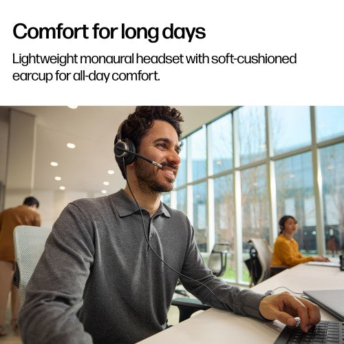 HP Poly Mission 615 Monaural USB Wired Headset