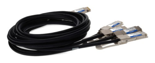 AddOn Networks QDD-4ZQ100-CU2-5M-AO InfiniBand/fibre optic cable 98.4" (2.5 m) QSFP-DD 4x QSFP56 DAC Black, Stainless steel
