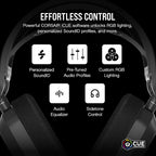 Corsair HS80 MAX Headset Wireless Head-band Gaming Bluetooth Black