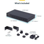 StarTech.com R8AH202-KVM-SWITCH KVM switch Rack mounting Black