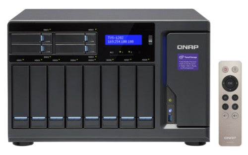 QNAP TVS-1282 NAS Tower Intel® Core™ i5 i5-6500 16 GB DDR4 0 TB QNAP Turbo NAS System Black
