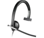 Logitech 981-000513 headphones/headset Wired Head-band Office/Call center USB Type-A Black, Silver