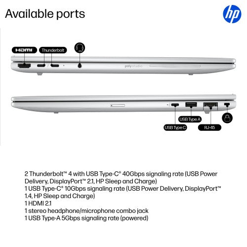 HP EliteBook 8 G1i 16 AI PC Wolf Pro Security Edition Intel Core Ultra 5 225U Laptop 16" Touchscreen WUXGA 16 GB DDR5-SDRAM 512 GB SSD Wi-Fi 7 (802.11be) Windows 11 Pro Silver