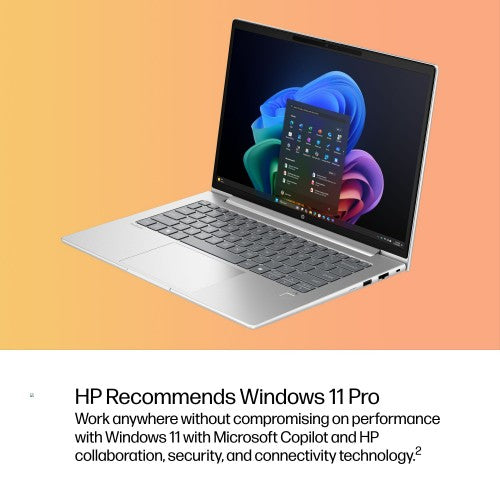 HP ProBook 4 G1q Next Gen AI PC Wolf Pro Security Edition Snapdragon X1-26-100 Laptop 14" WUXGA 32 GB LPDDR5x-SDRAM 1 TB SSD Wi-Fi 6E (802.11ax) Windows 11 Pro Silver