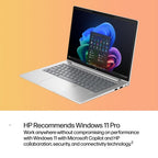 HP ProBook 4 G1q Next Gen AI PC Wolf Pro Security Edition Snapdragon X1-26-100 Laptop 14" WUXGA 32 GB LPDDR5x-SDRAM 1 TB SSD Wi-Fi 6E (802.11ax) Windows 11 Pro Silver