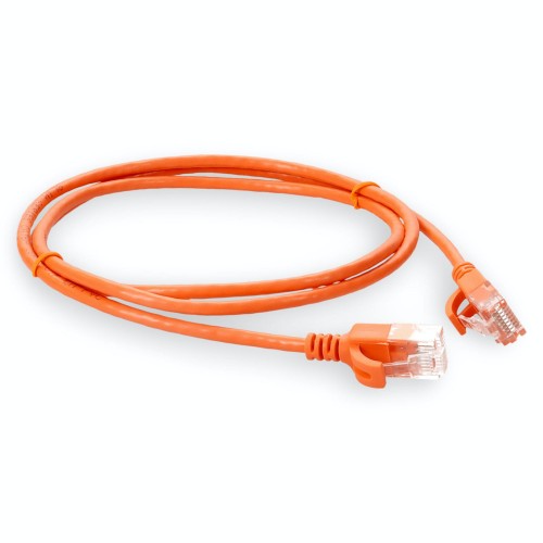 AddOn Networks ADD-1FSLCAT6A-OE networking cable Orange 11.8" (0.3 m) Cat6a U/UTP (UTP)