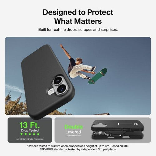 Belkin SheerForce Protect mobile phone case 6.3" Cover Black