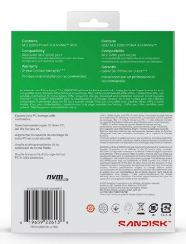 Western Digital Green WD SN3000 NVMe 2 TB M.2 PCI Express 4.0