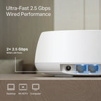 TP-Link DECO BE25(1-PACK) mesh wi-fi system Dual-band (2.4 GHz / 5 GHz) Wi-Fi 7 (802.11be) White 2 Internal